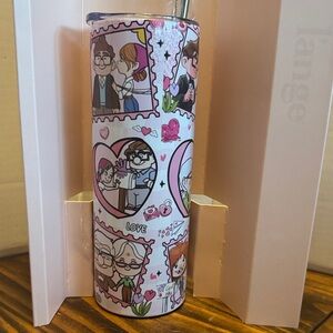 Carl and Ellie Handcrafted Tumbler with Heart Design